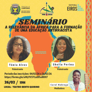 Seminário debate a relevância da África na formação de uma educação antirracista